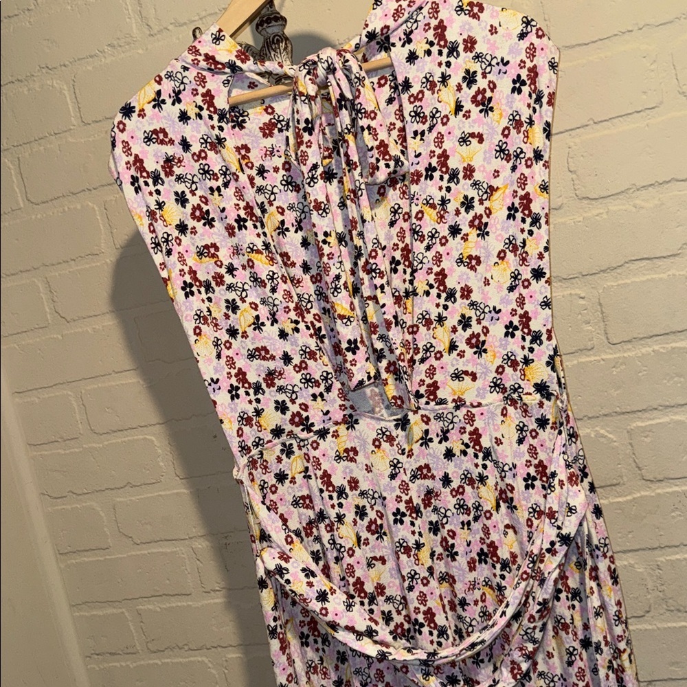 Free People jumpsuit romper Vibe Check One Piece floral medium stretch boho NEW - Picture 4 of 5